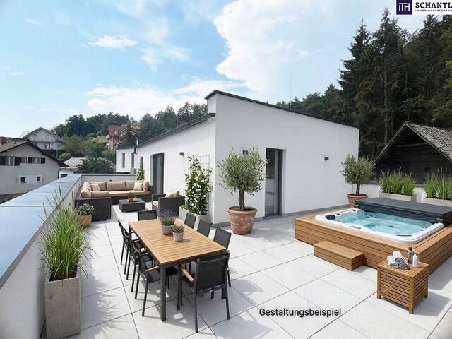 Immobilie in Birchbaum - Weiz von oben - Design von morgen - Penthouse mit Panorama-Terrasse, Garten & Kellerstöckl - Bild 1