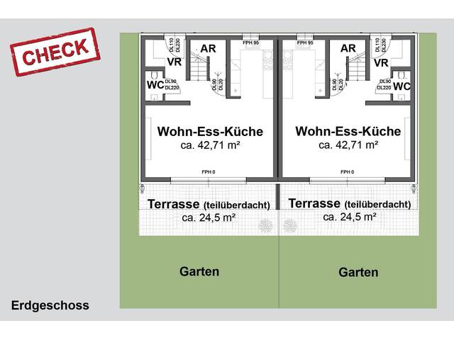 Immobilie in Zettling - Provisionsfrei für den Käufer! ERSTBEZUG! Ziegelmassiv-Doppelhaushälfte in Premstätten! Haus B - Bild 1