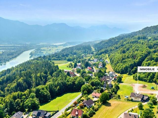 Immobilie in Köttmannsdorf - Gemütliches Landhaus mit zwei großen Wohnungen, toller Aussicht und weitläufigem Grundstück, 1.313 m², südlich von Klagenfurt - Bild 1