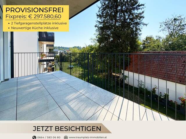 Immobilie in Lieboch - Lieboch! Traumhafte Neubau-Balkonwohnung - Großer Balkon | 2 TG-Plätze | Provisionsfrei! - Bild 0