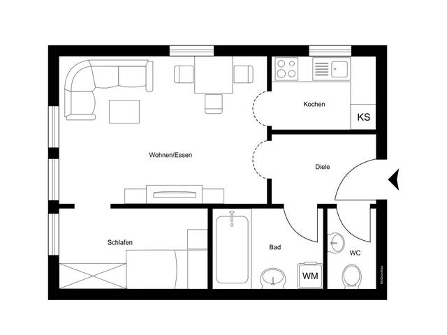 Immobilie in Höchst - Ideal für Starter & Anleger – 2-Zimmer-Wohnung in Höchst - Bild 1