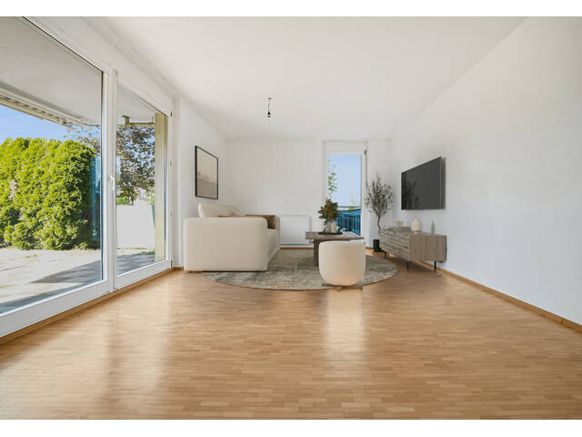 Immobilie in Koblach - Zentral wohnen und im Garten leben – gepflegte 3-Zimmer-Wohnung in Koblach - Bild 1