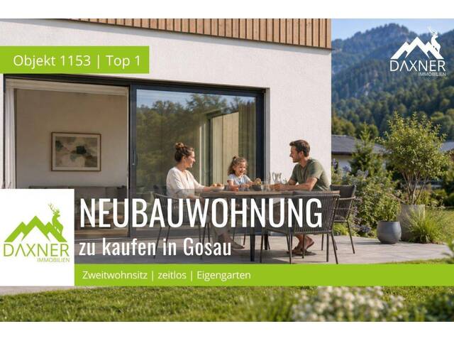 Immobilie in Gosau - GOSAU LIVING – Ihre Ruheoase als (Zweit)Wohnsitz im Salzkammergut - Großzügiges Gartenwohnen mit Südterrasse - Bild 0