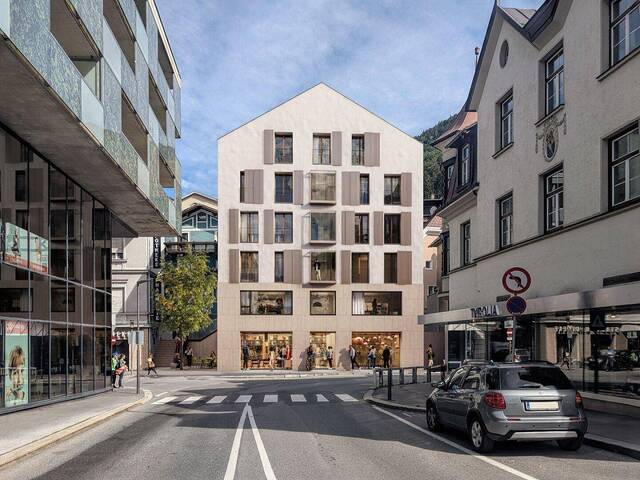Immobilie in Landeck - City-Wohnung mit französischen Balkonen | TOP 12, 2 Zimmer Wohnung im Jöchlerhaus in der Landecker Innenstadt - Bild 1
