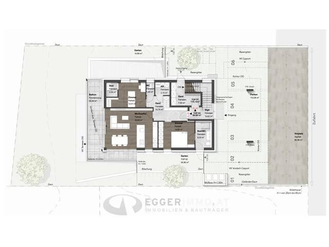 Immobilie in Maishofen - Hochwertige Neubau Eigentumswohnung mit Balkon und Garten in Maishofen - Bild 4
