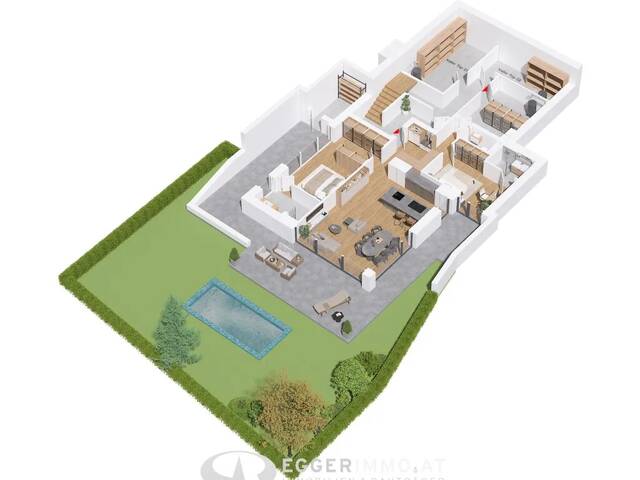 Immobilie in Maishofen - Exklusive Neubau Gartenwohnung mit großer Terrasse, weitläufigem Garten und privatem Pool in Maishofen - Bild 3